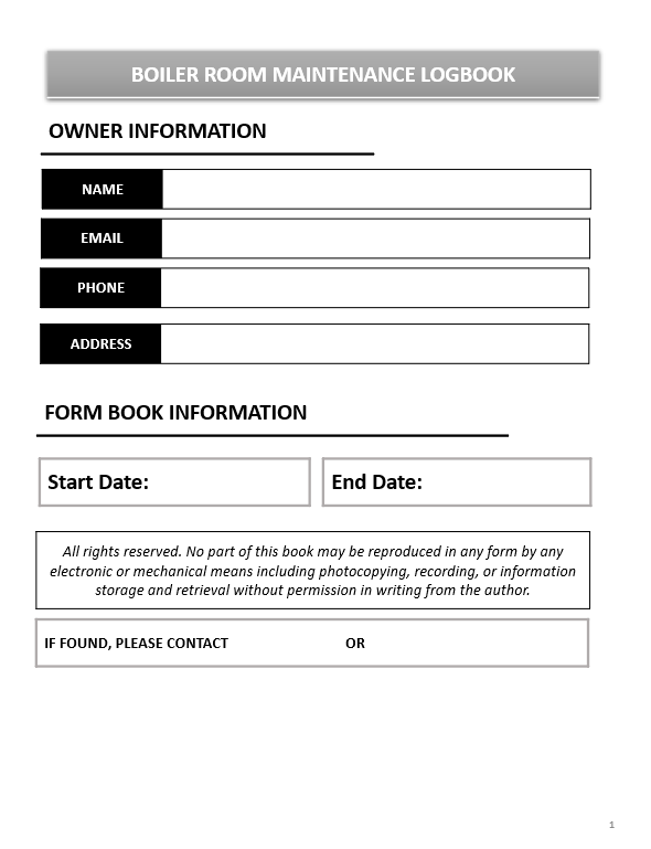 Boiler Maintenance Checklist